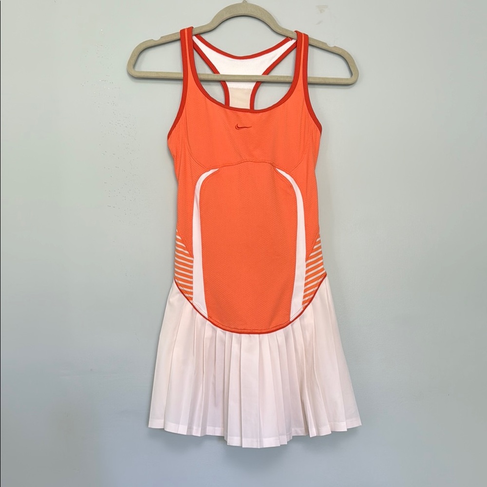 Nike Vibrant Orange and White Athletic Dress Size XS